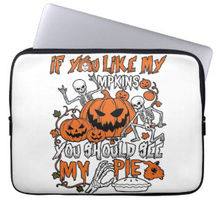 Wenn dir Halloween-Kürbisskelett-Pie gefällt_1 Laptopschutzhülle