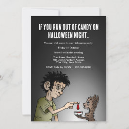 Wenn dir Halloween-Nacht das Süßigkeiten ausgeht Einladung