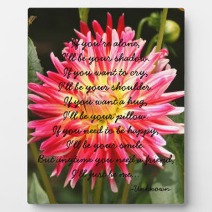 Wenn du allein bist... Tafel Fotoplatte