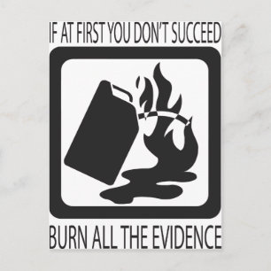 Wenn du anfänglich keinen Erfolg hast Postkarte