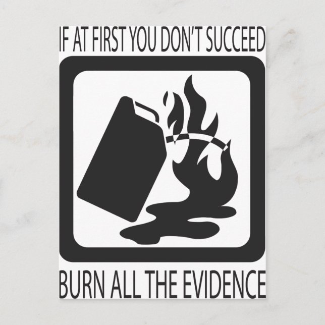 Wenn du anfänglich keinen Erfolg hast Postkarte (Vorderseite)