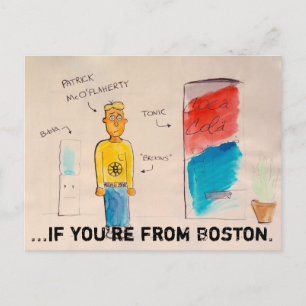 Wenn du aus der Boston-Postkarte kommst Postkarte