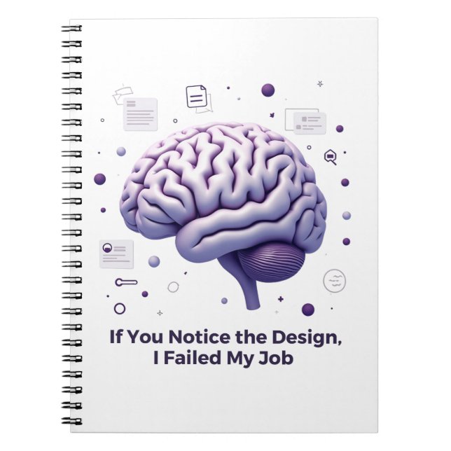 Wenn du das Design bemerkst – UI/UX-Designer Notizblock (Vorderseite)