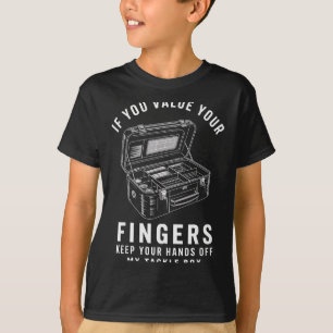 Wenn du deine Finger schätzt Lustige Angelköder-Bo T-Shirt