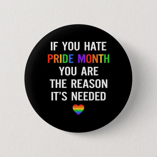 Wenn du den Pride Month hasst, ist das der Grund,  Button (Vorderseite)