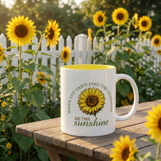 Wenn du den Sonnenschein nicht findest, sei der So Zweifarbige Tasse