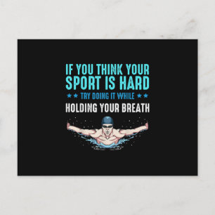 Wenn du denkst, dass dein Sport schwer sonnig schw Postkarte