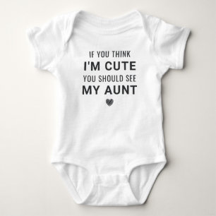 Wenn du denkst, ich bin süß, solltest du meine Tan Baby Strampler