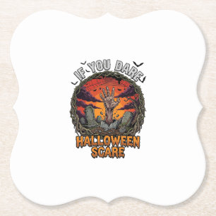 Wenn Du Dich Traust Halloween Erschreckender Zombi Untersetzer