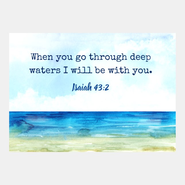 Wenn du durch tiefe Gewässer gehst, werde ich mit  (Vorderseite)