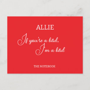 Wenn du ein Vogel bist, bin ich ein Personalisiert Postkarte