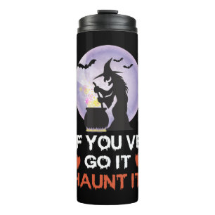 Wenn du es Got, hasse es lustiges Halloween Thermosbecher