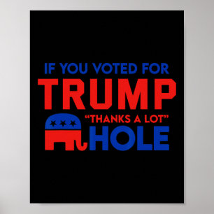 Wenn du für Trump stimmst, vielen Dank' Loch Poster