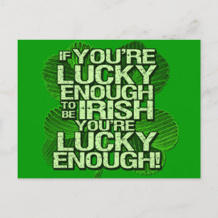 Wenn du glücklich genug bist, irisch zu sein postkarte