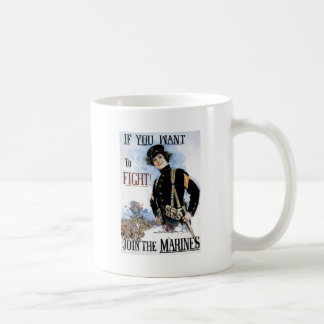 Wenn du kämpfen willst tritt den Marines bei Kaffeetasse