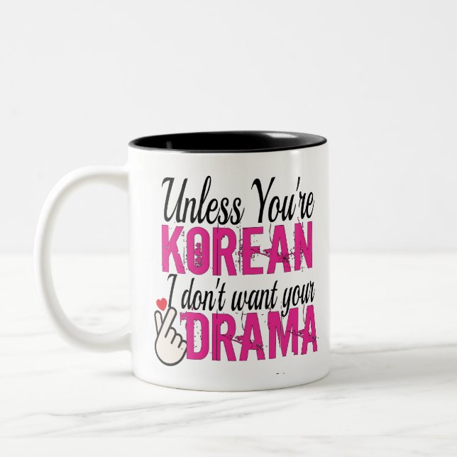 Wenn du kein Koreaner bist, Wollte ich dein Drama  Zweifarbige Tasse (Links)