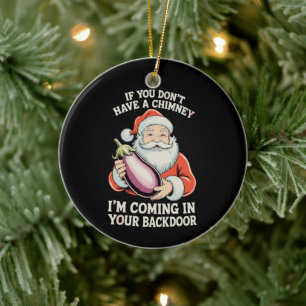 Wenn du keinen Schornstein hast, Santa Weihnachten Keramik Ornament