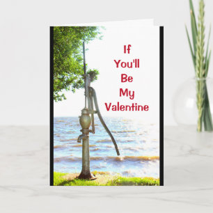 Wenn du mein Valentine bist, werde ich so gepumpt  Feiertagskarte