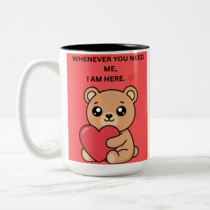 „WENN DU MICH BRAUCHST, BIN ICH DA.“ ❤️ ZWEIFARBIGE TASSE