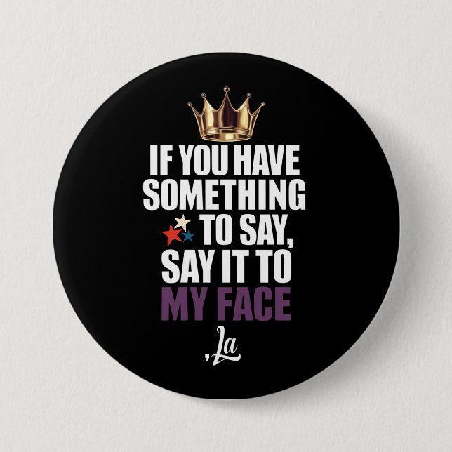 Wenn du mir etwas sagen kannst button (Vorderseite)