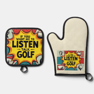 Wenn du mir Gewollt hast, mir ein Golfgeschenk anz Ofenhandschuh & Topflappen-Set