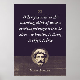 Wenn du morgens aufstehst, denke darüber nach, was poster