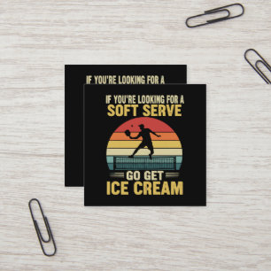 Wenn du nach einem Soft-Serve-Pickleball suchst  Quadratische Visitenkarte