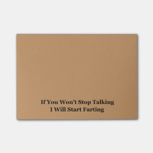 Wenn du nicht aufhörst zu reden, fange ich an zu  post-it klebezettel