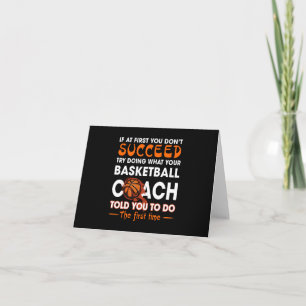 Wenn du nicht erfolgreich bist, versuche Basketbal Karte