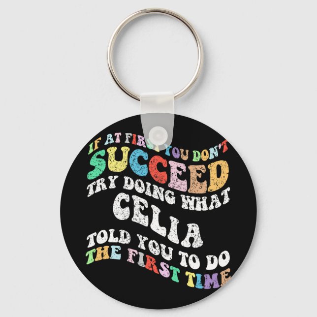 Wenn du nicht erfolgreich bist, versuche zu versuc schlüsselanhänger (Vorderseite)