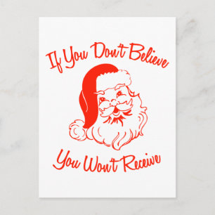 Wenn du nicht glaubst, bekommst du nichts. postkarte
