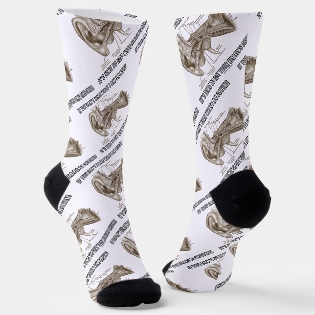 Wenn du nicht hörst, was ich Sprichwort höre Socken (Gewinkelt)