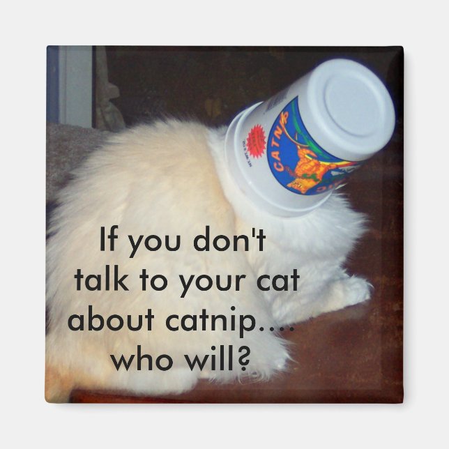 Wenn du nicht mit deiner Katze über den Fingerhut  Magnet (Vorne)