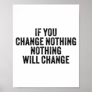 Wenn du nichts änderst Gym Fitness Workout Motivat Poster