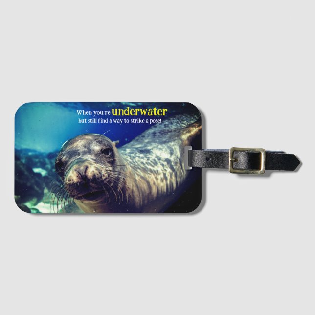 Wenn du unter Wasser bist Löwe Gepäckanhänger (Vorderseite (Horizontal))