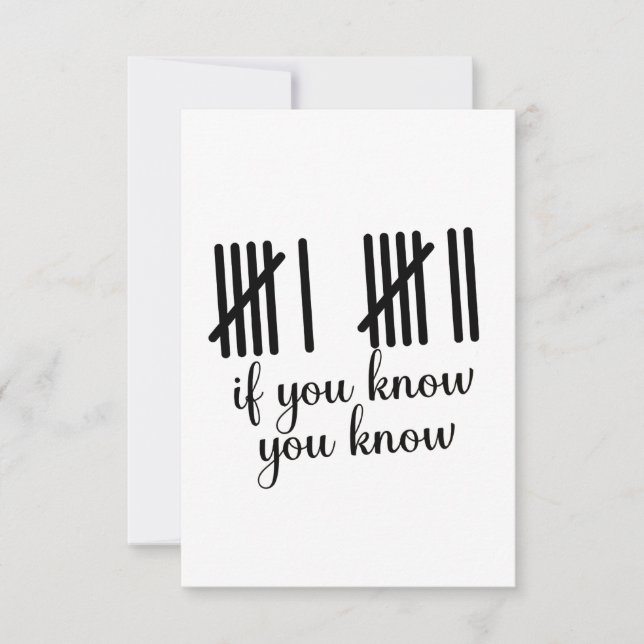 Wenn du weißt, weißt du Sechs Sieben 6 7 Mathe  Einladung (Vorderseite)