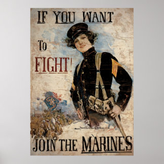 Wenn du Will, dich an den Marines zu beteiligen Poster
