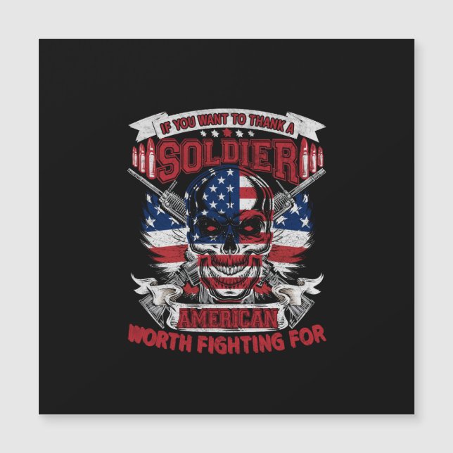 wenn du will, einem Soldaten Amerikaner zu danken, Magnetkarte (Vorderseite)