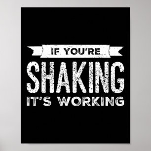Wenn du zitterst, funktioniert es Funny Pilates Yo Poster
