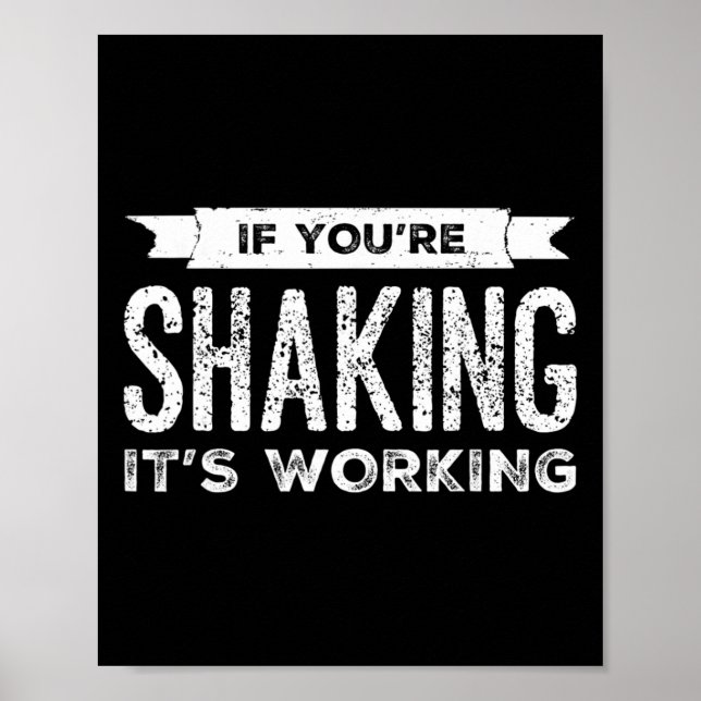 Wenn du zitterst, funktioniert es Funny Pilates Yo Poster (Vorne)