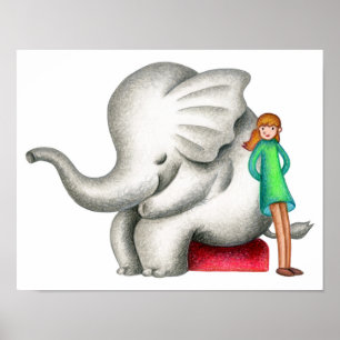 Wenn ein Elefant und ein Mädchen zusammenkommen. Poster