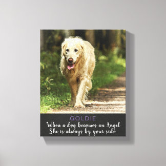 Wenn ein Hund wird und ein Engel weiblicher Hund Leinwanddruck