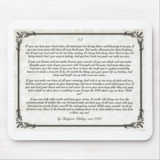 WENN ein inspirierendes Gedicht für junge Männer Mousepad