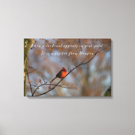 Wenn ein Kardinal auf dem Foto in Ihrem Garten ers Leinwanddruck
