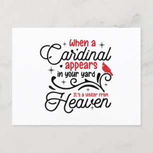 Wenn ein Kardinal auf Ihrem Hof erscheint Postkarte