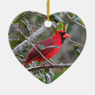 Wenn ein Kardinal erscheint Weihnachten in Erinner Keramik Ornament