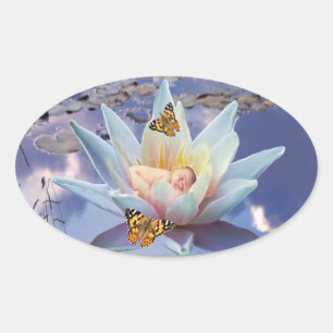 Wenn ein kleines Baby schlafen geht Ovaler Aufkleber