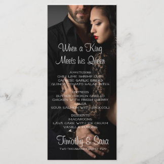 Wenn ein König seine Queen-Karte trifft Menükarte