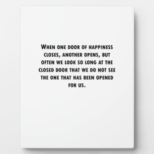 Wenn eine Tür geschlossen wird Fotoplatte