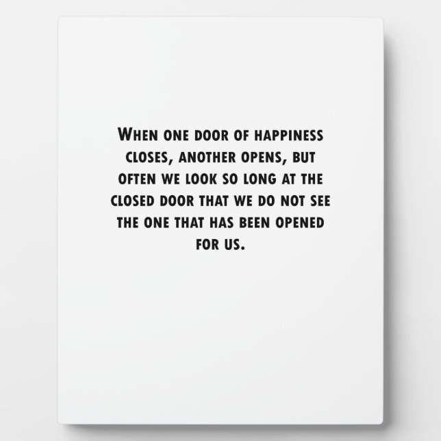 Wenn eine Tür geschlossen wird Fotoplatte (Vorderseite)